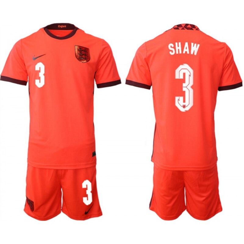 68616c8299fa4_1 Men's England #3 Shaw Orange Away Soccer Jersey Suit