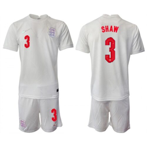 68616c856ca33_1 Men's England #3 Shaw White Home Soccer Jersey Suit