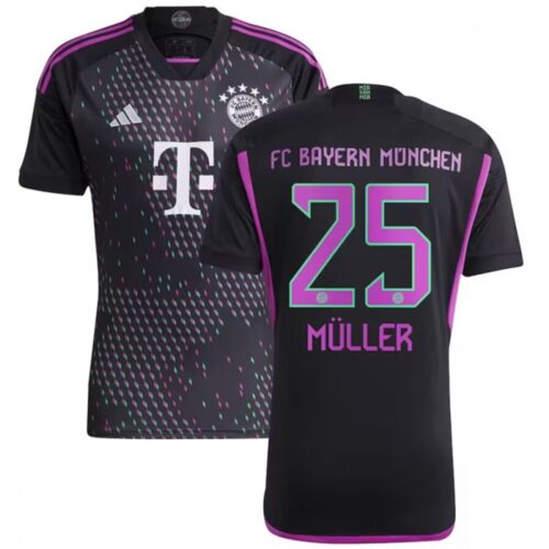68616c8a48989_1 Men's FC Bayern Munchen #25 FC Bayern Muller Black 2023/24 Away Soccer Jersey