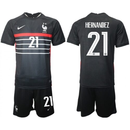 68616c9d4d833_1 Men's France #21 Hernandez Black Home Soccer Jersey Suit