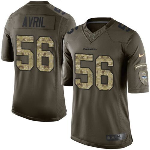 68616cb253122_1 Seahawks #56 Cliff Avril Green Youth Stitched NFL Limited Salute to Service Jersey