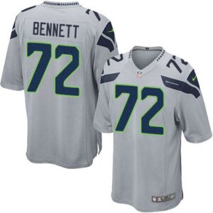 68616cdd3668d_1 Seahawks #72 Michael Bennett Grey Alternate Youth Stitched NFL Elite Jersey