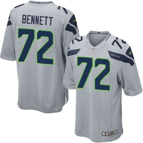 68616cdd3668d_1 Seahawks #72 Michael Bennett Grey Alternate Youth Stitched NFL Elite Jersey