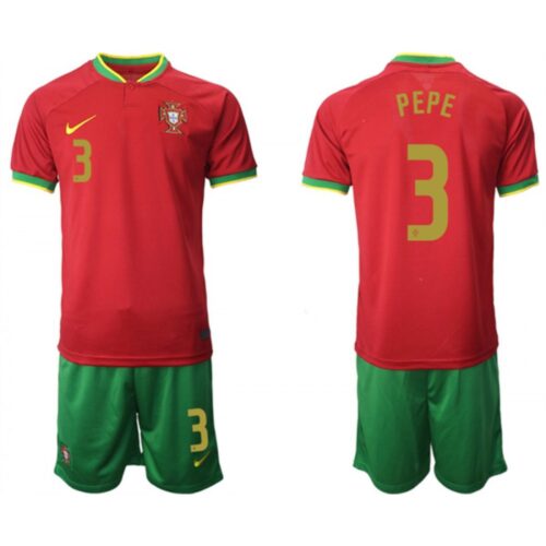 68616cf507c0b_1 Men's Portugal #3 Pepe Red Home Soccer Jersey Suit