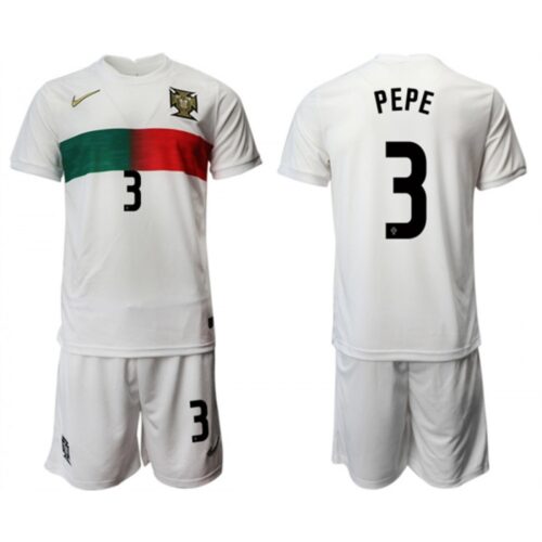 68616cf7c5aa5_1 Men's Portugal #3 Pepe White Away Soccer Jersey Suit 001