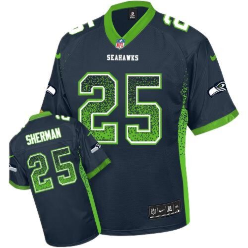 68616d04d2027_1 Seahawks #25 Richard Sherman Steel Blue Team Color Youth Stitched NFL Elite Drift Fashion Jersey