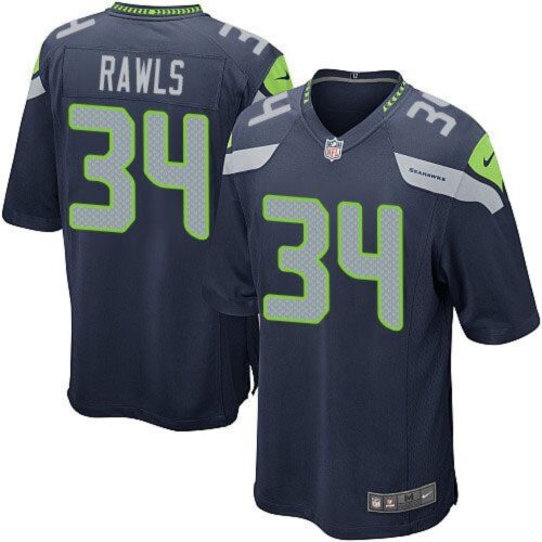 68616d0a5b8dd_1 Seahawks #34 Thomas Rawls Steel Blue Team Color Youth Stitched NFL Elite Jersey