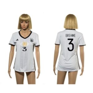 68616d25bfca6_1 Women's Germany #3 Brehme White Home Soccer Country Jersey
