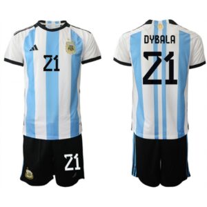 68616d457672f_1 Men's Argentina #21 Dybala White/Blue 2022 FIFA World Cup Home Soccer Jersey Suit
