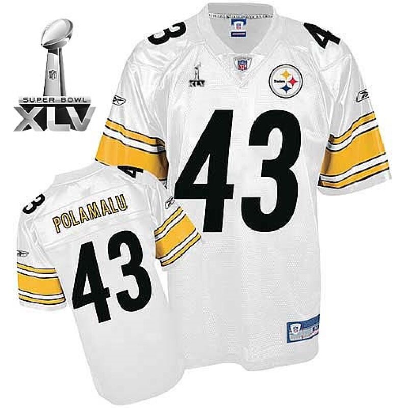 68616d4a4b9a8_1 Steelers #43 Troy Polamalu White Super Bowl XLV Stitched Youth NFL Jersey