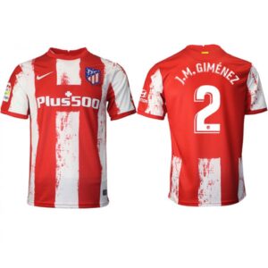 68616d57d0acc_1 Men's Athletic De Madrid #2 Jose Gimenez Red/White Home Soccer Jersey