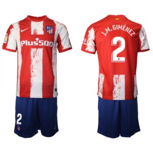 68616d5d864af_1 Men's Athletic De Madrid #2 Jose Gimenez Red/White Home Soccer Jersey Suit