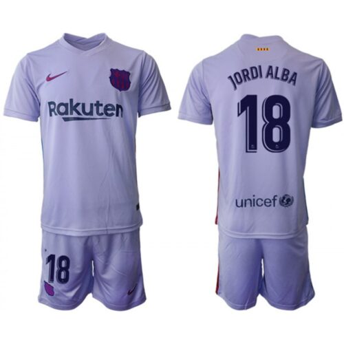68616d6dd4eb1_1 Men's Barcelona #18 Jordi Alba 2021/22 Grey Away Soccer Jersey Suit