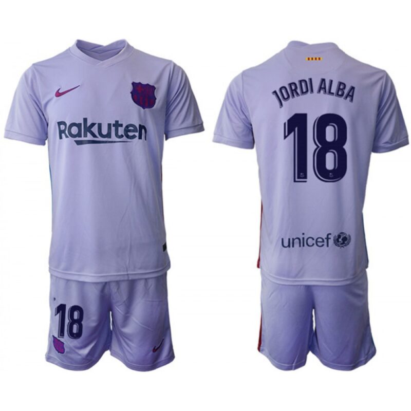 68616d6dd4eb1_1 Men's Barcelona #18 Jordi Alba 2021/22 Grey Away Soccer Jersey Suit