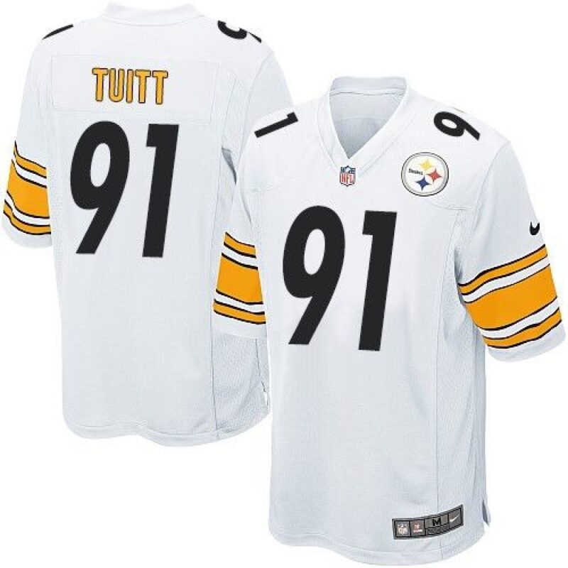 68616d709cafa_1 Steelers #91 Stephon Tuitt White Youth Stitched NFL Elite Jersey