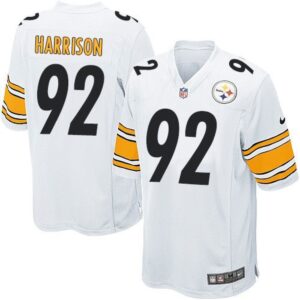 68616d7387c24_1 Steelers #92 James Harrison White Youth Stitched NFL Elite Jersey