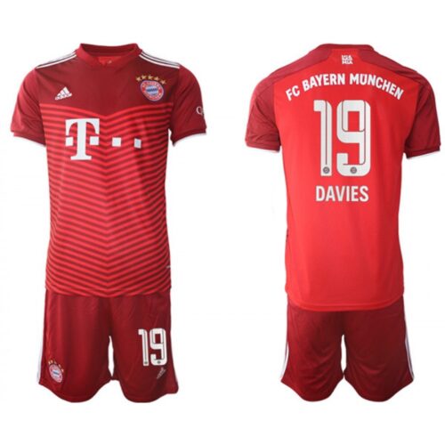 68616d8c86712_1 Men's FC Bayern Munchen #19 Alphonso Davies Red Home Soccer Jersey Suit