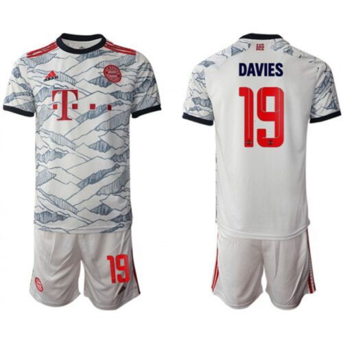 68616d8f9c132_1 Men's FC Bayern Munchen #19 Alphonso Davies White Away Soccer Jersey Suit