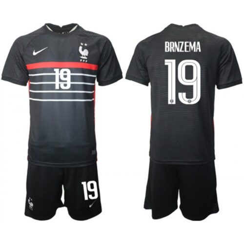68616d9585772_1 Men's France #19 Brnzema Black Home Soccer Jersey Suit