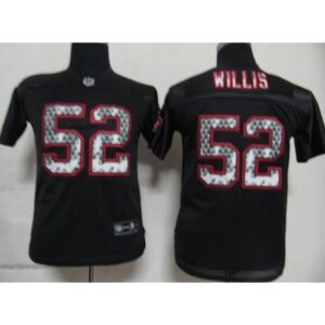 68616da7d3d01_1 Sideline Black United 49ers #52 Patrick Willis Black Stitched Youth NFL Jersey