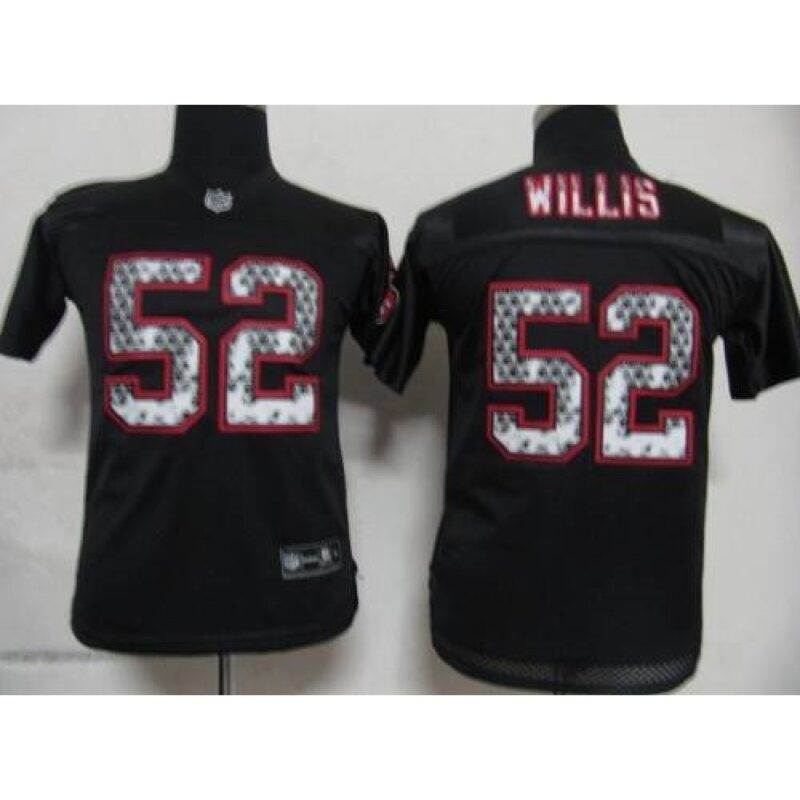 68616da7d3d01_1 Sideline Black United 49ers #52 Patrick Willis Black Stitched Youth NFL Jersey