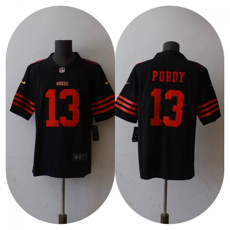 68616db84cfb9_1 Youth San Francisco 49ers #13 Brock Purdy Black Vapor Untouchable Limited Stitched Football Jersey