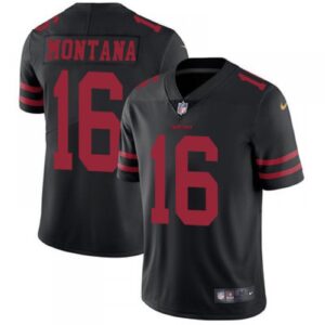 68616dc0d7f8b_1 Youth NFL San Francisco 49ers #16 Joe Montana Black Vapor Untouchable Limited Stitched Jersey