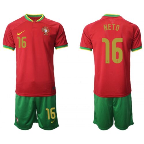 68616dc59540c_1 Men's Portugal #16 Neto Red Home Soccer Jersey Suit