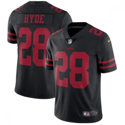 Youth San Francisco 49ers #28 Carlos Hyde  Black Vapor Untouchable Limited Stitched NFL Jersey