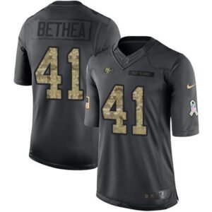 49ers #41 Antoine Bethea Black Youth Stitched NFL Limited 2016 Salute to Service Jersey