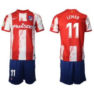 68616e212cdcd_1 Men's Athletic De Madrid #11 Thomas Lemar Red/White Home Soccer Jersey Suit