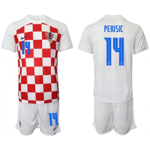 68616e2c76302_1 Men's Croatia #14 Perisic White Home Soccer Jersey Suit