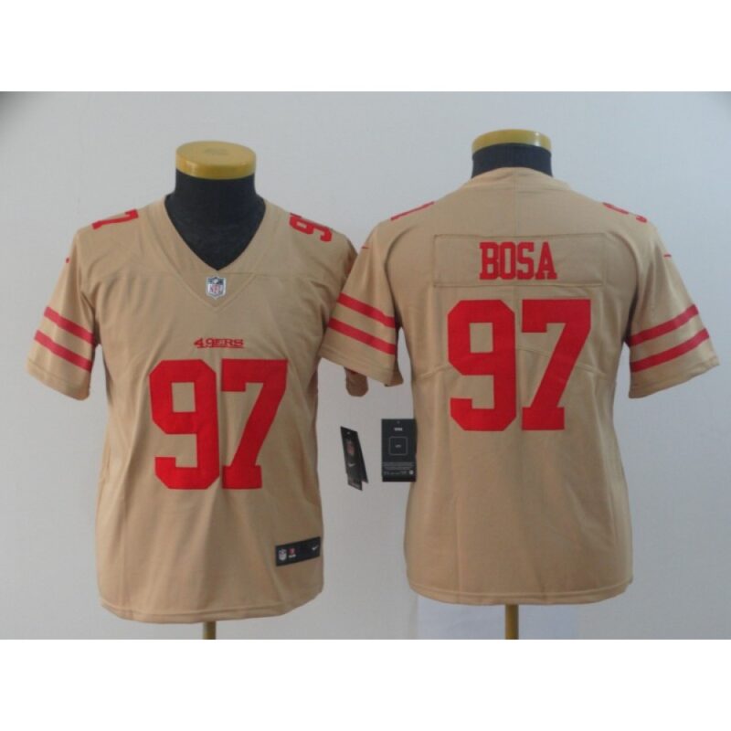 68616e404f62d_1 Youth NFL San Francisco 49ers #97 Nick Bosa Gold Inverted Legend Stitched NFL Jersey