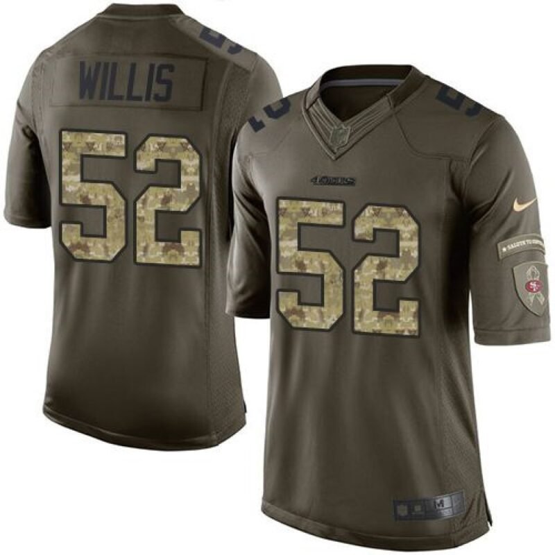 49ers #52 Patrick Willis Green Youth Stitched NFL Limited Salute to Service Jersey