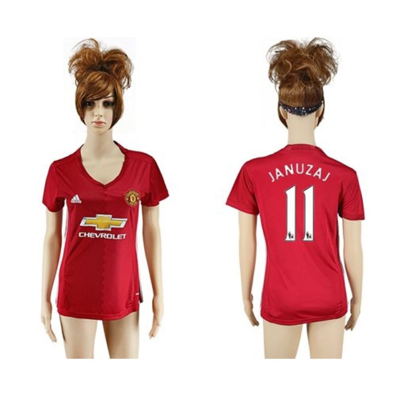 68616e587d736_1 Women's Manchester United #11 Januzaj Red Home Soccer Club Jersey