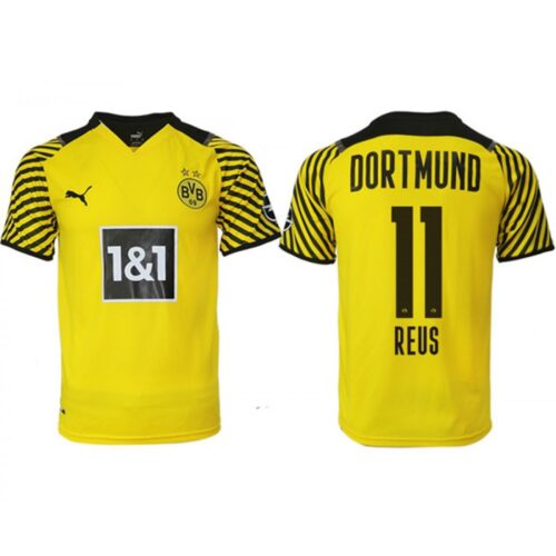 68616e611e5f2_1 Men's Borussia Dortmund #11 Marco Reus Yellow Home Soccer Jersey