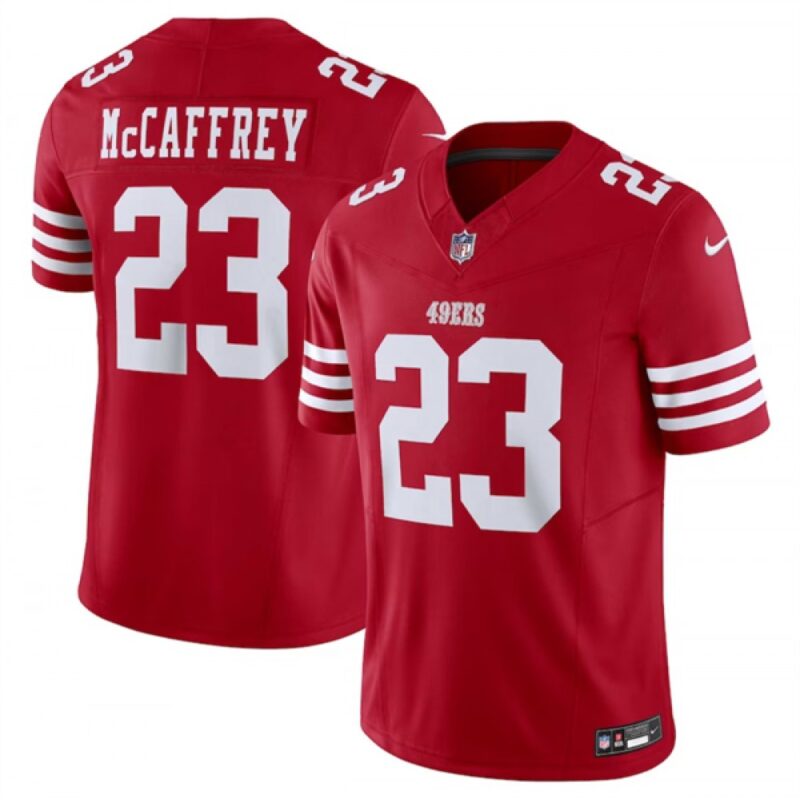 68616e8610793_1 Youth San Francisco 49ers #23 Christian McCaffrey Red 2023 F.U.S.E. Vapor Untouchable Limited Stitched Football Jersey