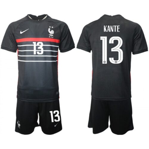 68616e8ba5e11_1 Men's France #13 Kanta Black Home Soccer Jersey Suit