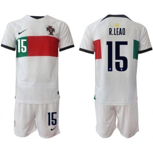 68616eb81357c_1 Men's Portugal #15 R.leao White Away Soccer Jersey Suit