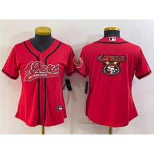68616eb8c5470_1 Youth San Francisco 49ers Red Team Big Logo With Patch Cool Base Stitched Baseball Jersey