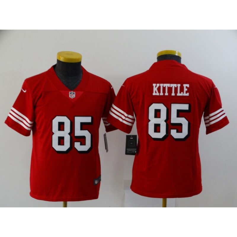 68616ec847605_1 Youth San Francisco 49ers #85 George Kittle Red Stitched Jersey