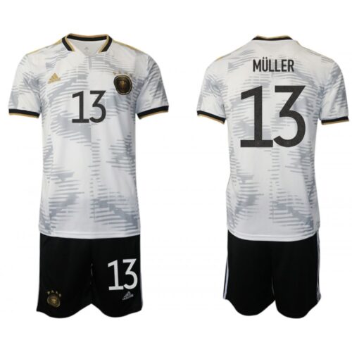 68616ed35a6df_1 Men's Germany #13 Muller White Home Soccer Jersey Suit
