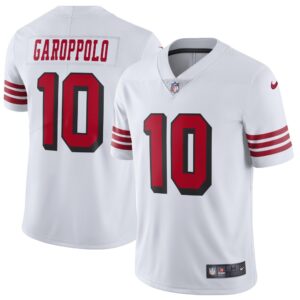 68616edef2f65_1 Youth NFL San Francisco 49ers #10 Jimmy Garoppolo Red Vapor Untouchable Limited Stitched Jersey