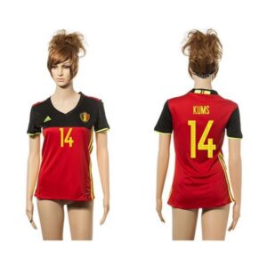 68616ee696515_1 Women's Belgium #14 Kums Red Home Soccer Country Jersey