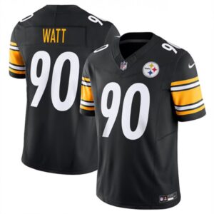 68616ee7b521d_1 Youth Pittsburgh Steelers #90 T. J. Watt Black 2023 F.U.S.E. Vapor Untouchable Limited Stitched Football Jersey