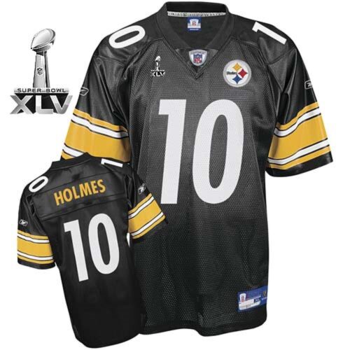 68616ef09111e_1 Steelers #10 Santonio Holmes Black Super Bowl XLV Stitched Youth NFL Jersey