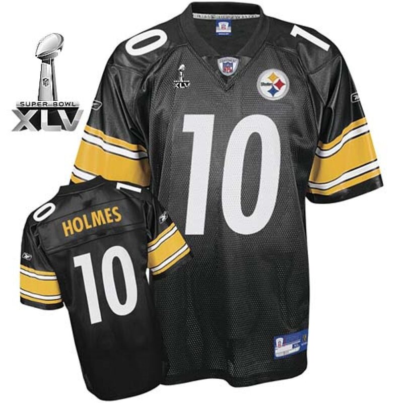 68616ef09111e_1 Steelers #10 Santonio Holmes Black Super Bowl XLV Stitched Youth NFL Jersey