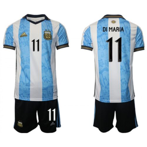 68616ef1a9dda_1 Men's Argentina #11 Di maria White/Blue Home Soccer Jersey Suit
