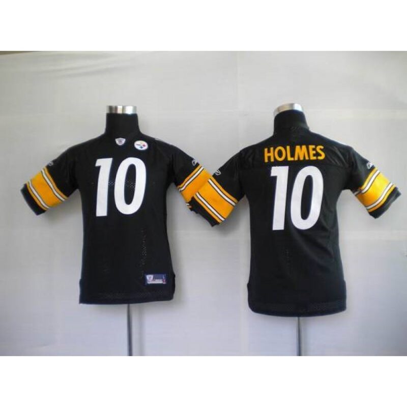 68616ef3b1e62_1 Steelers #10 Santonio Holmes Black Stitched Youth NFL Jersey