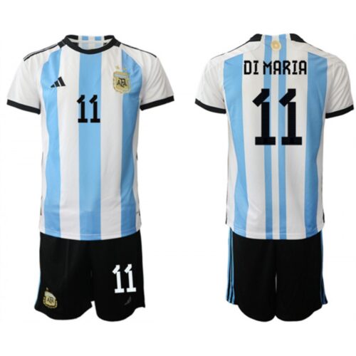 68616ef46f3ad_1 Men's Argentina #11 Di maria White/Blue 2022 FIFA World Cup Home Soccer Jersey Suit